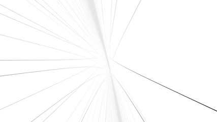 Poster - abstract white perspective grid hall background with a camera in a rotation motion.
