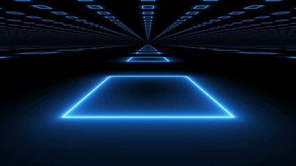 Poster - modern abstract futuristic background on black with a camera motion