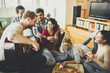 © BGStock72 - Group of young people having pizza party