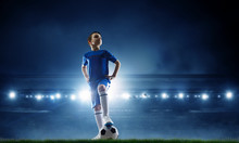 Little Soccer Champion. Mixed Media