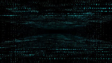 Poster - 
4K Dot Particle flow twist and moving for futursitic and tectnology abstract background