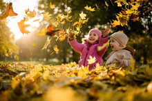 Baby Playing In Fall Free Stock Photo Public Domain Pictures
