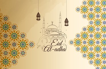 Wall Mural - Eid al-Adha greeting card