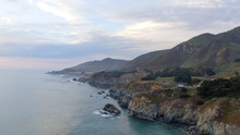 California Coastline Along 17 Miles Drive, Aerial View