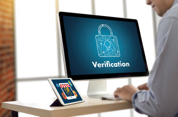 Poster - verification action professionals working process performance password and register