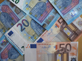 Poster - 50 and 20 euro notes, European Union