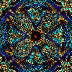 Poster - Seamless background. Mosaic art pattern of small circles. Polka dot pattern.