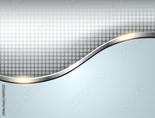 Business background grey with silver wave