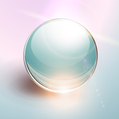 Poster - Background with 3D glass sphere
