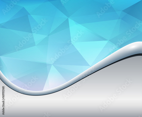 Abstract blue background, triangle pattern design