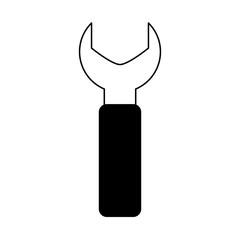 Sticker - wrench tool icon image vector illustration design  black and white