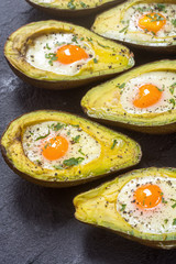 Wall Mural - Baked avocado with eggs