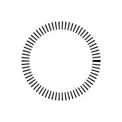 Aufkleber - Circular geometric motif. Abstract grayscale op-art element