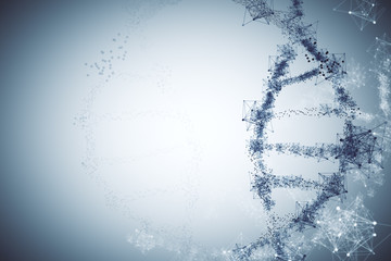 Fototapete - Glowing DNA background