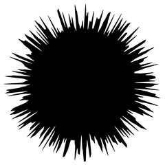 Poster - circular geometric motif. abstract grayscale op-art element
