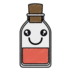 Sticker - bottle medical drug icon vector illustration design