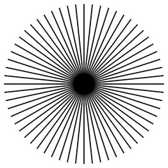 Poster - circular geometric motif. abstract grayscale op-art element