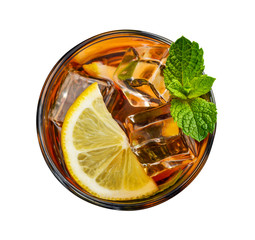 Wall Mural - Glass of lemon ice tea