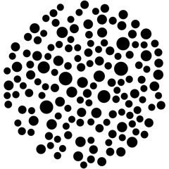 Aufkleber - Circular geometric motif. Abstract grayscale op-art element