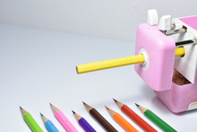 Pencil Sharpener And Color Pencil