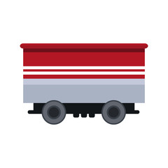 train cargo car container logistics heavy transport vector illustration