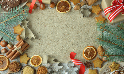 Wall Mural - Christmas sweets and decorations