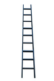 Fototapeta Paryż - Black ladder on white background