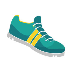 Canvas Print - single sneaker icon image vector illustration design 