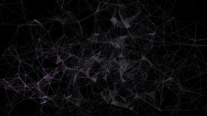 Poster - digital universe.Abstract plexus background for different events and projects.Seamless loop.