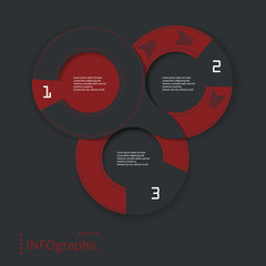 infographic vector round design with shadows . Bright template for your work. Eps10