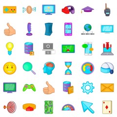 Poster - Playing card icons set, cartoon style