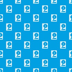 Poster - HDD pattern seamless blue