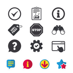 Poster - information icons. stop prohibition symbol.