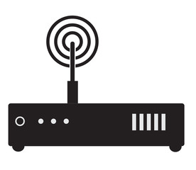Poster - router icon on white background. flat style design. wifi modem sign. wi-fi rounter icon.