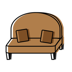 Poster - couch icon over white background vector illustration