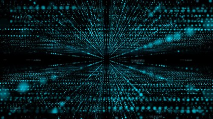 Poster - 
4K Dot Particle flow twist and moving for futursitic and tectnology abstract background