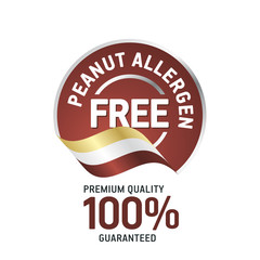 Wall Mural - Peanut Food Allergen Free brown label logo icon