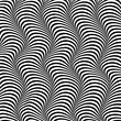 © zokka - Abstract isolated black and white waved stripes vector background. 3d optical illusion