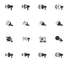 megaphone icons set