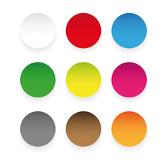 Poster - Empty label circle sticker