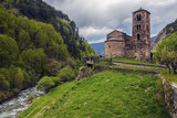 Fototapeta  - Sant Joan de Caselles Church in Canillo