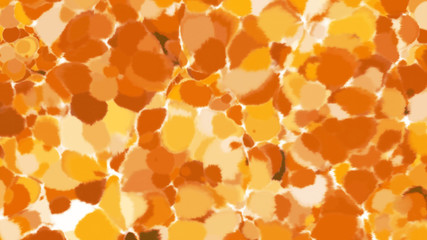 Wall Mural - Abstract hand painted wet watercolor background with blurred orange and yellow spots. Digital art painting.