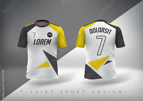 Photographie Soccer t-shirt design slim-fitting with round neck