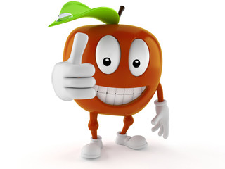 Poster - Apple character with thumbs up gesture