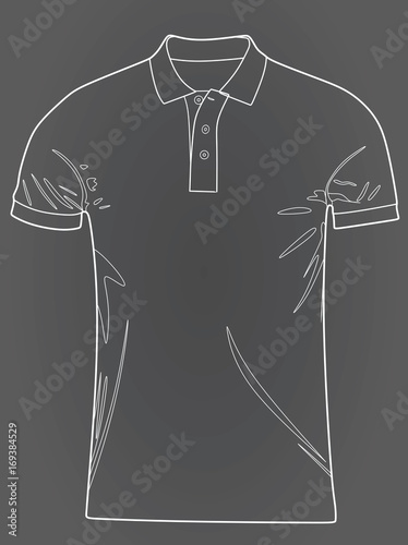 Polo t-shirt outline. vector illustration Stock Vector | Adobe Stock
