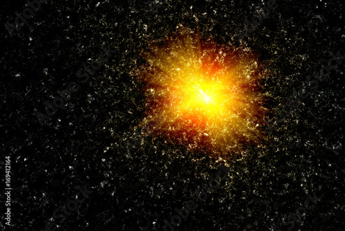 Zdjęcie XXL Wybuch gwiazdy na czarnym tle