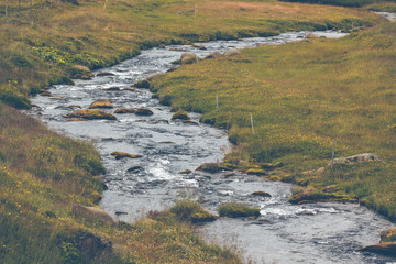 Wall Mural - Iceland Landscape with Small River Stream