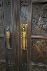 Wall Mural - Door in Church in Luvembourg