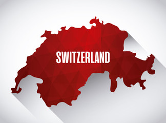 Wall Mural - swiss country map icon over white background vector illustration