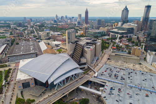 Zdjęcie XXL Antenowe drone zdjęcie Atlanta Downtown GA
